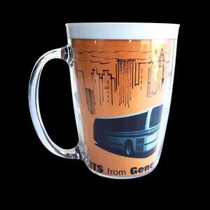Vintage Thermo Serv Mug RTS Bus System General Motors Insulated Travel Cup 70s